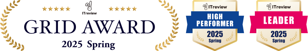GRID AWARD 2024 Winter / ITreview HIGH PERFORMER 2024 Winter / ITreview LEADER 2024 Winter