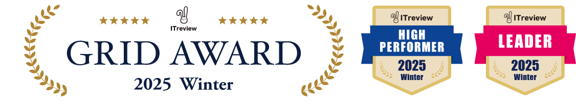 GRID AWARD 2024 Winter / ITreview HIGH PERFORMER 2024 Winter / ITreview LEADER 2024 Winter
